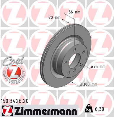 [34216855007Z] Brake Disc, Rear