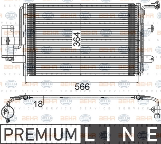 [1J0820413N-BE] Condenser, air conditioning 