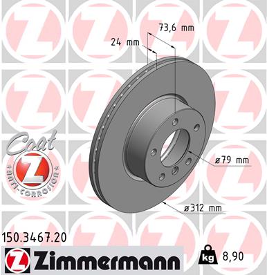 [34116855006Z] Brake Disc, Front  
