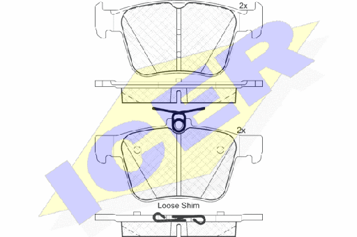 [5Q0698451P-ICER] BRAKE PAD , REAR 