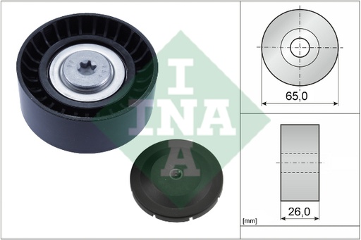 [11287649371INA] Deflection/Guide Pulley, v-ribbed belt