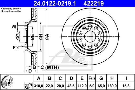 [5Q0615601E-ATE] DISC BRAKE , REAR