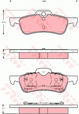 [34216762871TRW] Brake Pad Set,Rear