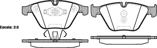 [34116780711RH] Brake pad set,Front 