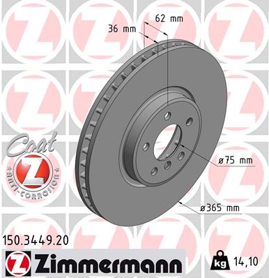 [34116886481Z] Brake Disc, Front