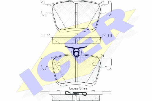 [8V0698451-ICER] BRAKE PADS REAR 