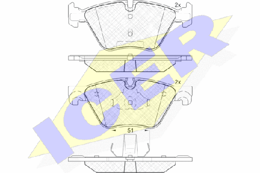 [34116858047ICER] Brake pad set, Front