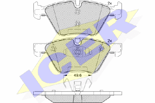 [34116777772ICER] Brake pad set, Front