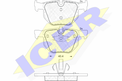 [34216775678ICER] Brake pad set,Rear