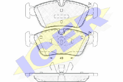 [34116769951ICER] Brake pad set , Front 