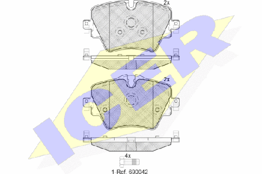 [34106860019ICER] Brake pad set,Front 