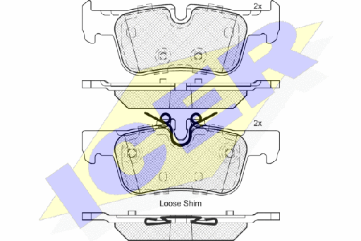 [34216859917ICER] Brake Pad Set ,REAR