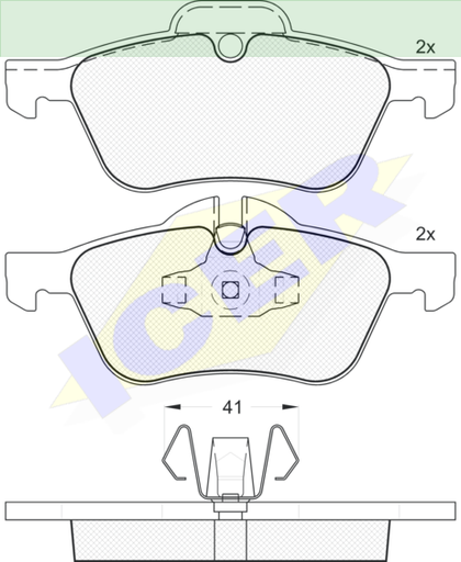 [34116770332ICER] Brake pad set,Front 