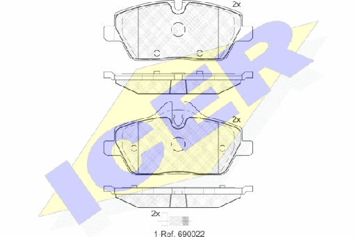 [34116774050ICER] Brake pad set, Front 