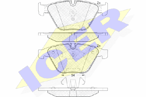 [34116780711ICER] Brake pad set,Front