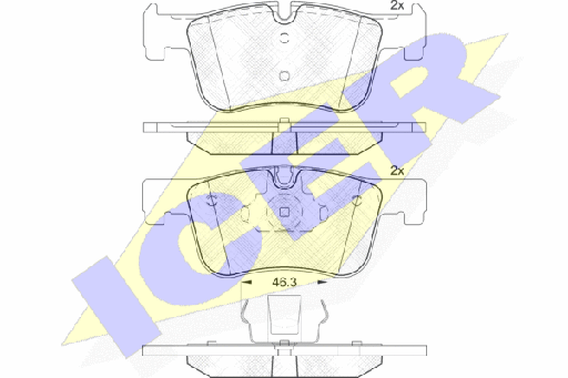 [34116850568ICER] Brake pad set, Front 