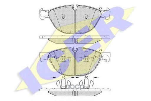 [34116791514ICER] Brake pad set, Front 