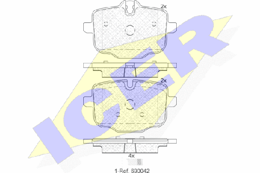 [34216867175ICER] Brake Pad Set,Rear