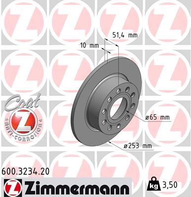 [1K0615601AB-Z] DISK BRAKE , REAR  