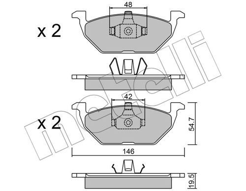 [6Q0698151-ME] Brake Pad Set, FRONT
