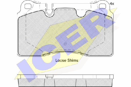 [7L6698151J-ICER] BRAKE PAD SET, FRONT