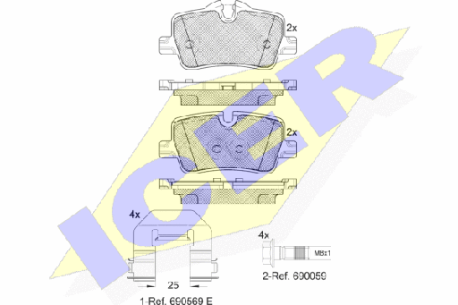 [34206888825ICER] Brake Pad Set