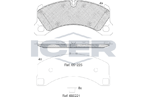 [7P5698151-ICER] BRAKE PAD SET, FRONT