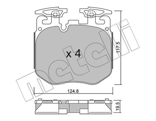 [34116889585-MET] Brake Pad Set, disc brake